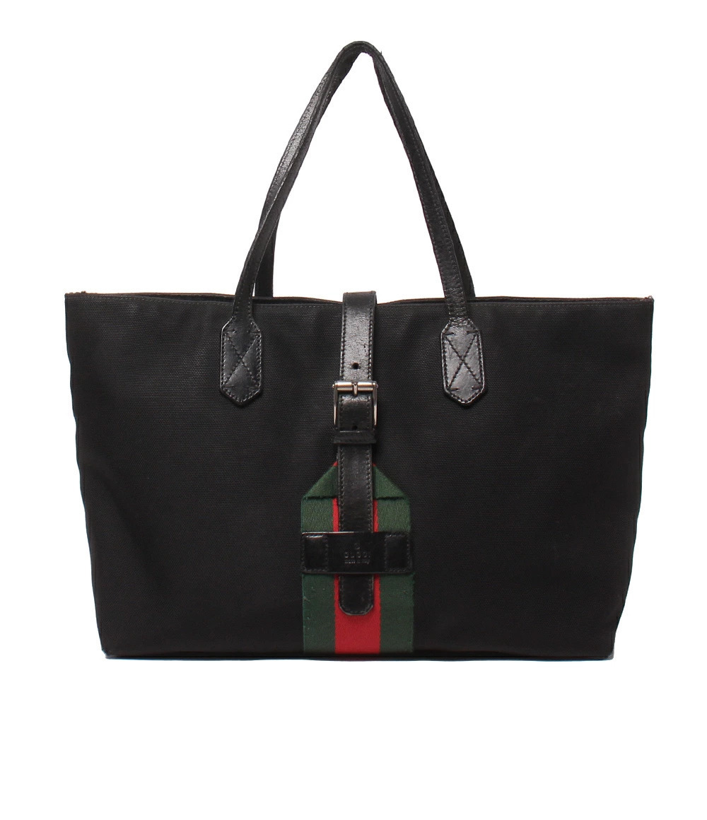 Gucci Tote Bag Sherry Leather Black